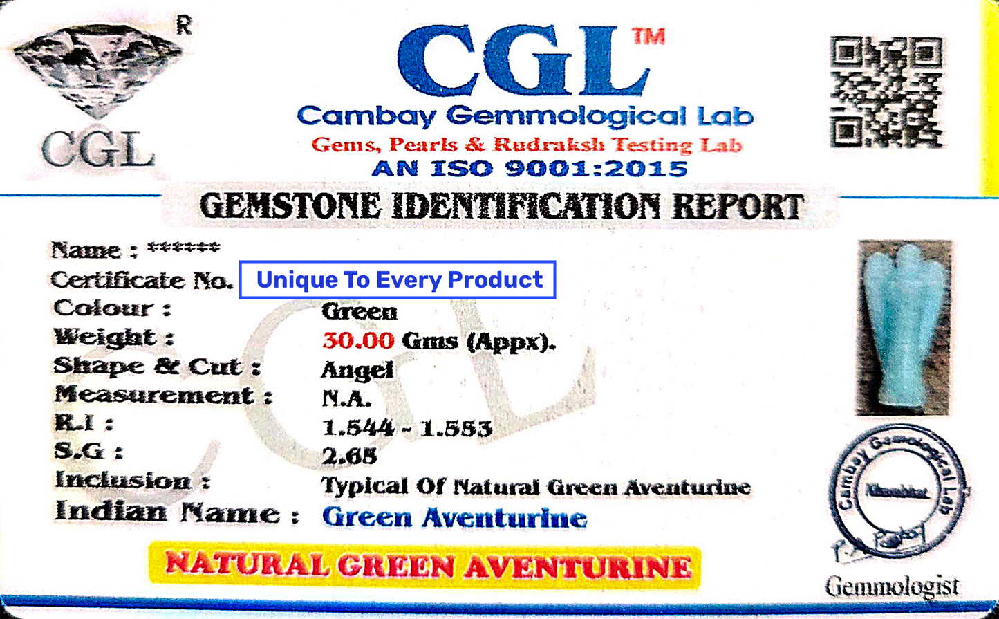 Energized Green Aventurine Angel