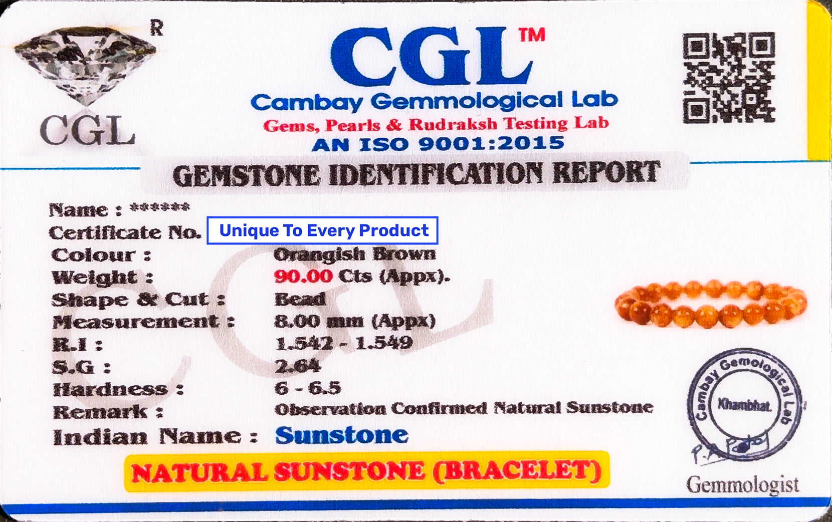 Energized Sunstone Bracelet