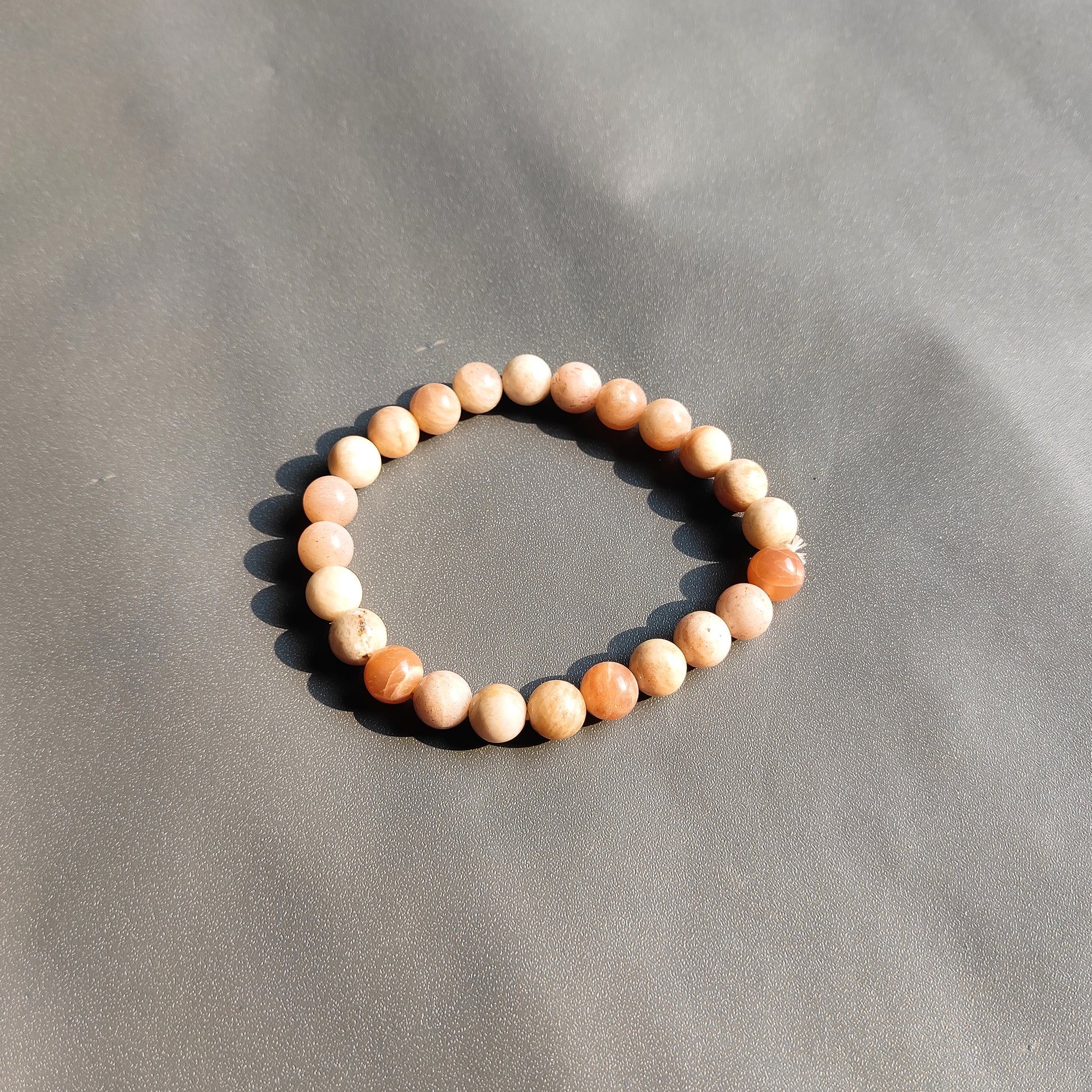 Energized Peach Moonstone Bracelet