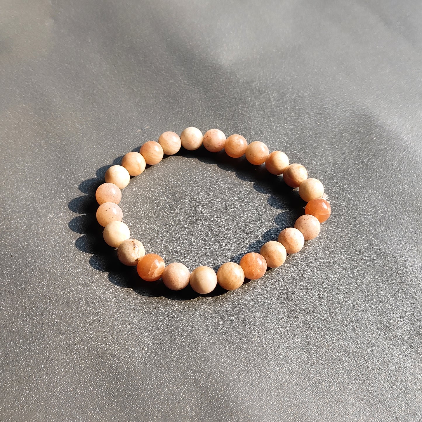 Energized Peach Moonstone Bracelet