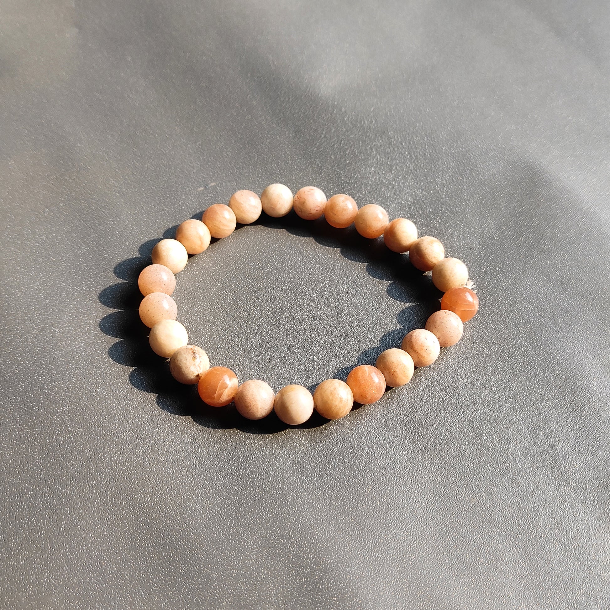 Energized Peach Moonstone Bracelet