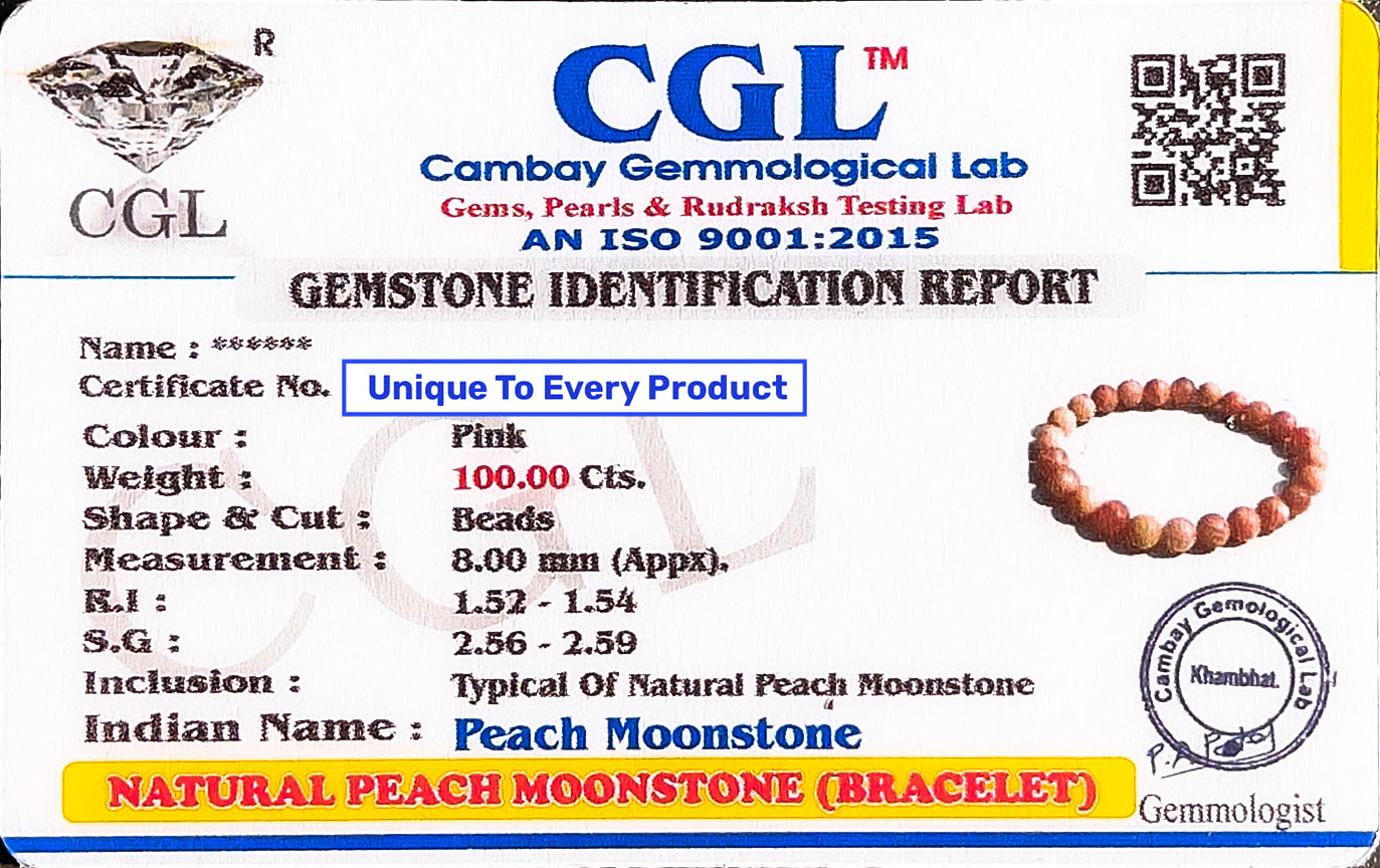 Energized Peach Moonstone Bracelet