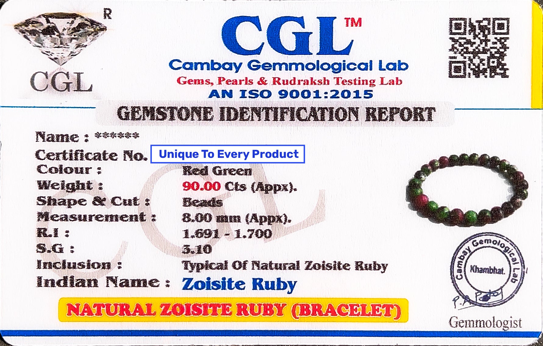 Energized Zoisite Ruby Bracelet