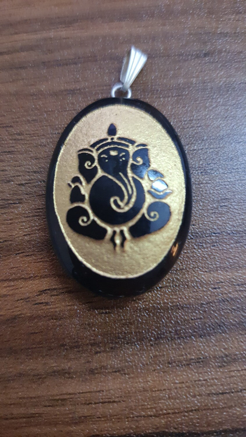 Energized Ganesha Pendant - Black Tourmaline