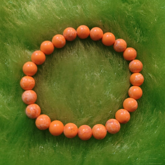 Energized Orangish Imperial Jasper Bracelet