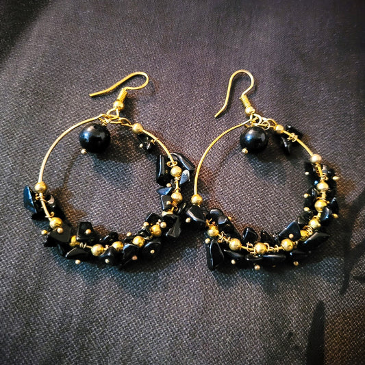 Energized Black Obsidian Earrings