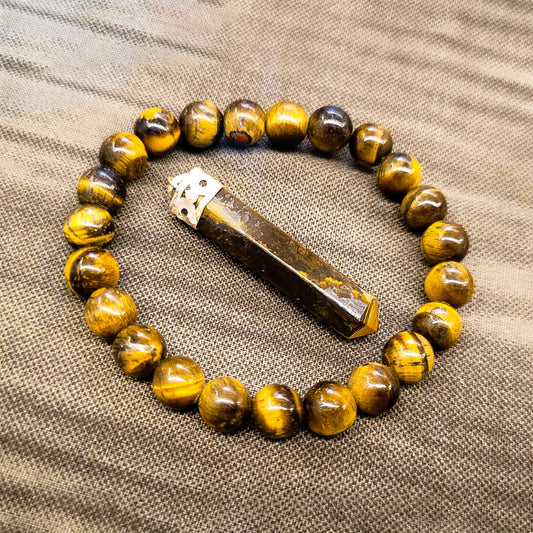 Energized Tiger Eye Bracelet + Pendant Combo