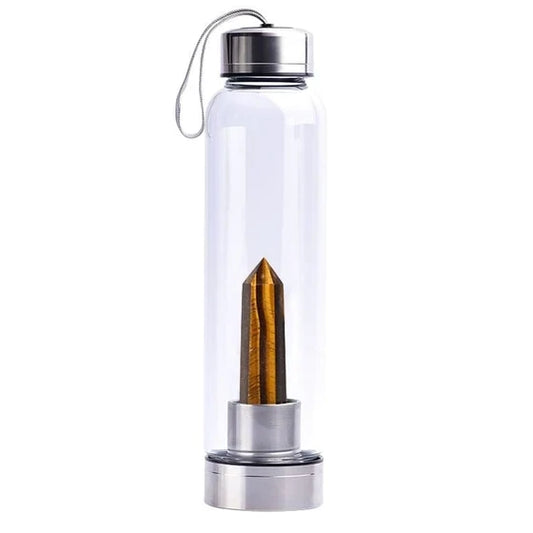 Energized Tiger Eye Crystal Bottle