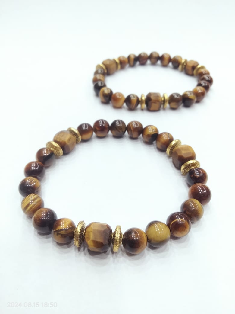 Energised fancy tiger eye bracelet